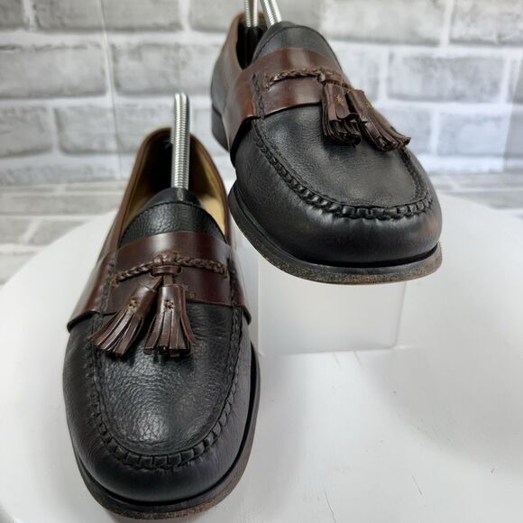 Cole Haan Men\'s 9 Black Brown Leather Slip Kiltie Tassel Loafer Casual Shoes main image 8